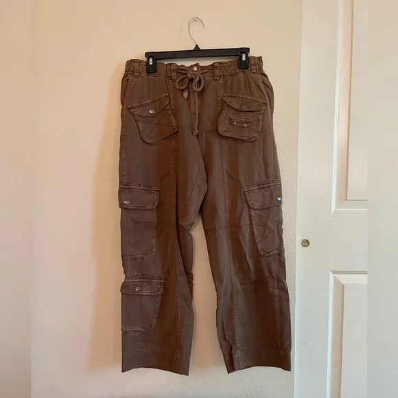 Free People Tahiti Cargo Pants | S | Chocolate Love - Picture 3 of 5